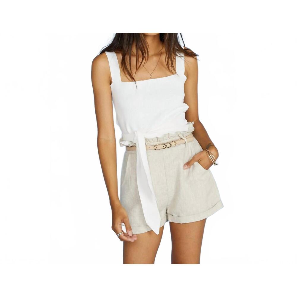 NEW SAGE THE LABEL city of palms shorts in beige